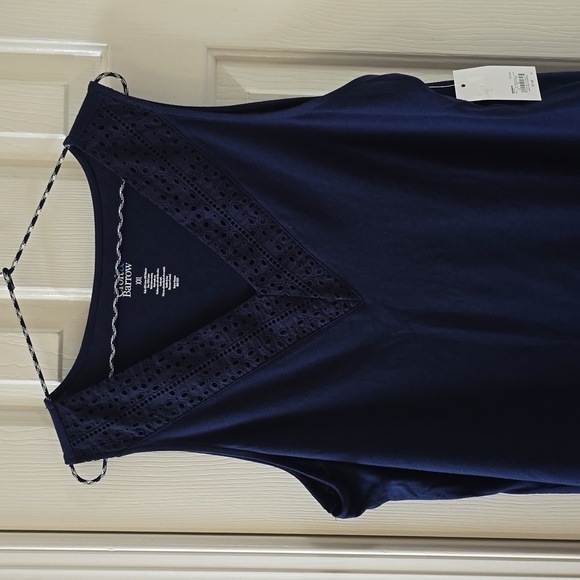 CROFT AND BARROW WOMEN'S PLUS SIZE BLUE SLEEVELESS SUMMER TOP SIZE XXL - Picture 9 of 14